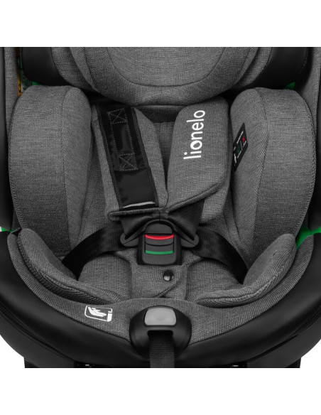BN-LO-HARMONY_I-SIZE_GREY_GRAPHITE_LEATHER,Scaun auto, Lionelo, Harmony i-Size, Rotire 360 grade, Protectie laterala, Cu spatar 