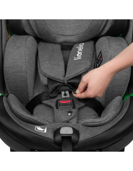 BN-LO-HARMONY_I-SIZE_GREY_GRAPHITE_LEATHER,Scaun auto, Lionelo, Harmony i-Size, Rotire 360 grade, Protectie laterala, Cu spatar 