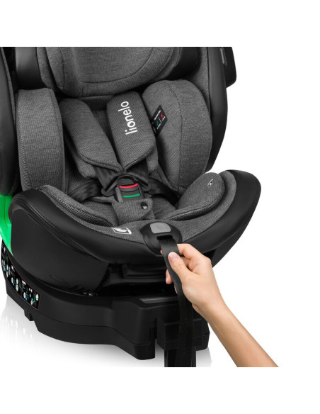 BN-LO-HARMONY_I-SIZE_GREY_GRAPHITE_LEATHER,Scaun auto, Lionelo, Harmony i-Size, Rotire 360 grade, Protectie laterala, Cu spatar 