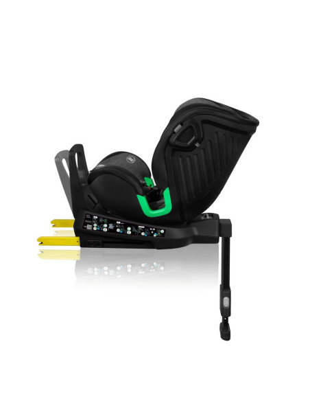 BN-LO-HARMONY_I-SIZE_GREY_GRAPHITE_LEATHER,Scaun auto, Lionelo, Harmony i-Size, Rotire 360 grade, Protectie laterala, Cu spatar 