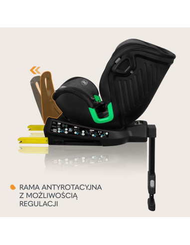 BN-LO-HARMONY_I-SIZE_GREY_GRAPHITE_LEATHER,Scaun auto, Lionelo, Harmony i-Size, Rotire 360 grade, Protectie laterala, Cu spatar 