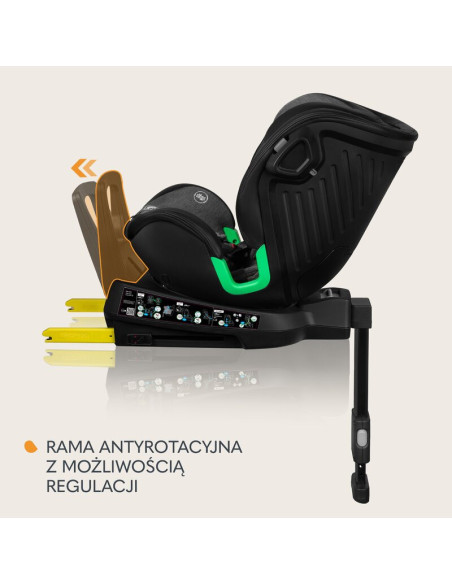 BN-LO-HARMONY_I-SIZE_GREY_GRAPHITE_LEATHER,Scaun auto, Lionelo, Harmony i-Size, Rotire 360 grade, Protectie laterala, Cu spatar 