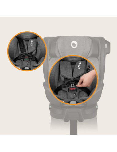 BN-LO-HARMONY_I-SIZE_GREY_GRAPHITE_LEATHER,Scaun auto, Lionelo, Harmony i-Size, Rotire 360 grade, Protectie laterala, Cu spatar 