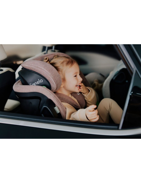 BN-LO-HARMONY_I-SIZE_GREY_GRAPHITE_LEATHER,Scaun auto, Lionelo, Harmony i-Size, Rotire 360 grade, Protectie laterala, Cu spatar 