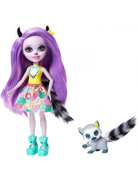 Papusa Enchantimals by Mattel Larisa Lemur cu figurina