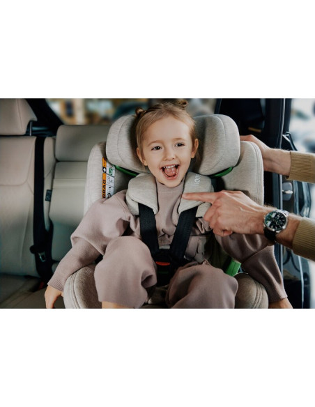 BN-LO-HARMONY_I-SIZE_GREY_GRAPHITE_LEATHER,Scaun auto, Lionelo, Harmony i-Size, Rotire 360 grade, Protectie laterala, Cu spatar 