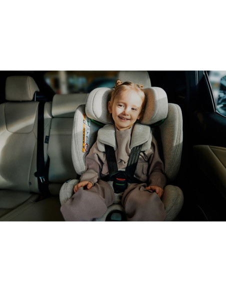 BN-LO-HARMONY_I-SIZE_GREY_GRAPHITE_LEATHER,Scaun auto, Lionelo, Harmony i-Size, Rotire 360 grade, Protectie laterala, Cu spatar 