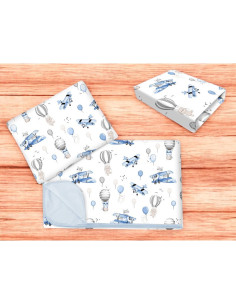 BN-6426972025652,Lenjerie patut cu 3 piese, MimiNu, Cu cearceaf 120x60 cm, Din bumbac certificat Oeko Tex Standard 100, Cu patur 2