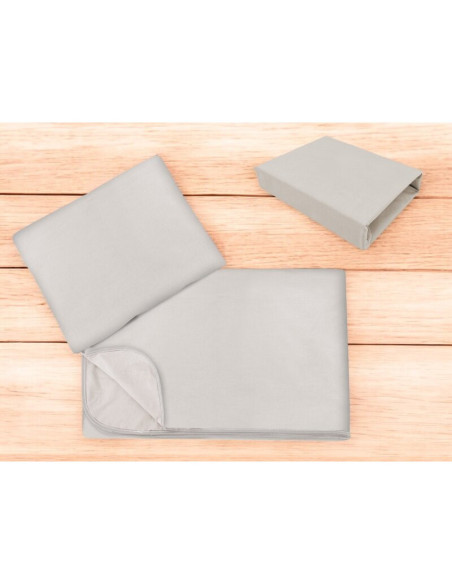 BN-6426972025867,Lenjerie patut cu 3 piese, MimiNu, Cu cearceaf 120x60 cm, Din bumbac certificat Oeko Tex Standard 100, Cu patur