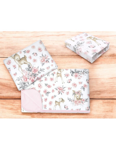 BN-6426972025881,Lenjerie patut cu 3 piese, MimiNu, Cu cearceaf 120x60 cm, Din bumbac certificat Oeko Tex Standard 100, Cu patur