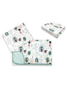 BN-6426972025935,Lenjerie patut cu 3 piese, MimiNu, Cu cearceaf 120x60 cm, Din bumbac certificat Oeko Tex Standard 100, Cu patur