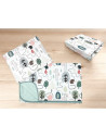 BN-6426972025935,Lenjerie patut cu 3 piese, MimiNu, Cu cearceaf 120x60 cm, Din bumbac certificat Oeko Tex Standard 100, Cu patur