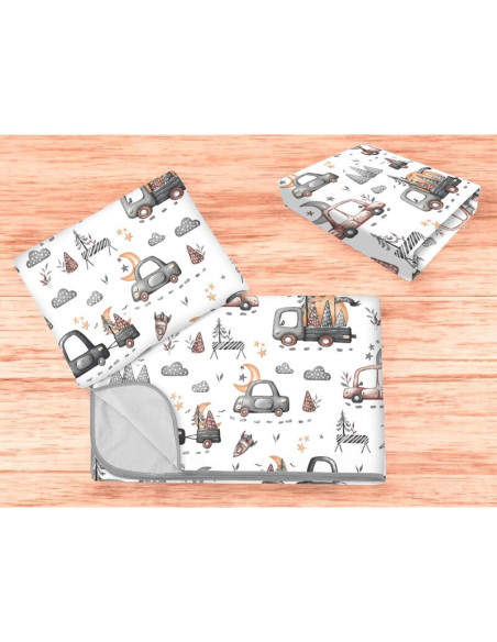 BN-6426972025904,Lenjerie patut cu 3 piese, MimiNu, Cu cearceaf 120x60 cm, Din bumbac certificat Oeko Tex Standard 100, Cu patur