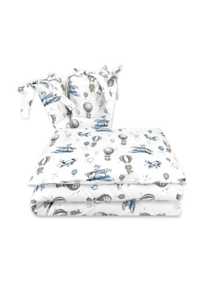 BN-6426972025591,Lenjerie patut cu 3 piese, MimiNu, Pentru patut 120x60 cm, Cu protectie laterala, Din bumbac certificat Oeko Te BN-6426972025591,Lenjerie patut cu 3 piese, MimiNu, Pentru patut 120x60 cm, Cu protectie laterala, Din bumbac certificat Oeko Te