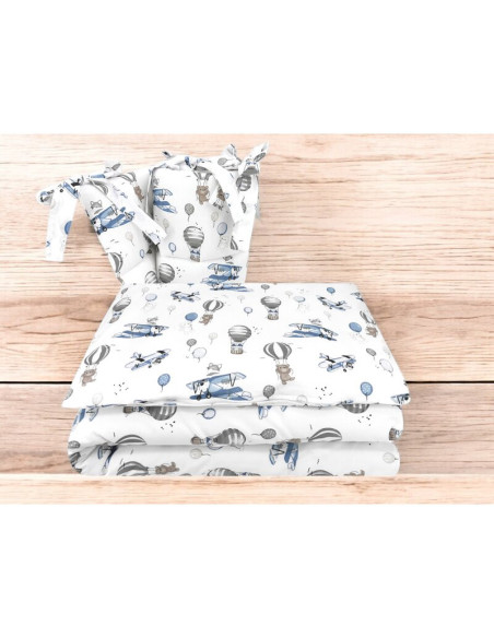 BN-6426972025591,Lenjerie patut cu 3 piese, MimiNu, Pentru patut 120x60 cm, Cu protectie laterala, Din bumbac certificat Oeko Te BN-6426972025591,Lenjerie patut cu 3 piese, MimiNu, Pentru patut 120x60 cm, Cu protectie laterala, Din bumbac certificat Oeko Te