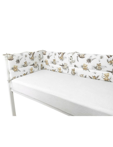 BN-6426972025706,Aparatoare pentru patut, MimiNu, Din bumbac certificat Oeko Tex Standard 100, 180x30 cm, Cu panglici, Savanna