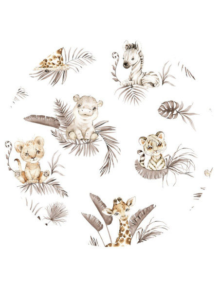 BN-6426972025706,Aparatoare pentru patut, MimiNu, Din bumbac certificat Oeko Tex Standard 100, 180x30 cm, Cu panglici, Savanna