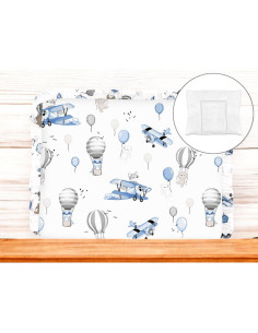 BN-6426972025645,Perna clasica de dormit, MimiNu, Cu volanas, Cu husa detasabila cu fermoar, Din bumbac certificat Oeko Tex Stan 2