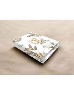 BN-6426972025683,Cearceaf cu elastic, MimiNu, Pentru patut 120X60 cm, Din bumbac certificat Oeko Tex Standard 100, Savanna 2
