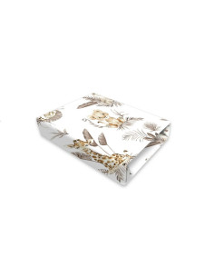 BN-6426972025775,Cearceaf cu elastic, MimiNu, Pentru pat 160X80 cm, Din bumbac certificat Oeko Tex Standard 100, Savanna 2