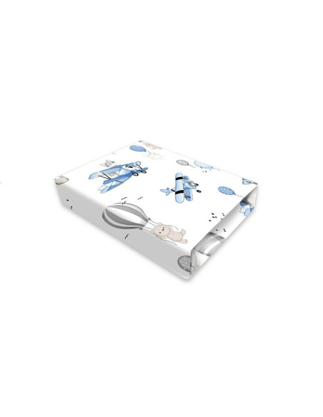 BN-6426972025614,Cearceaf cu elastic, MimiNu, Pentru patut co-sleeper, Luna, Dimensiune 84.5 x 50.5 cm, Din bumbac certificat Oe