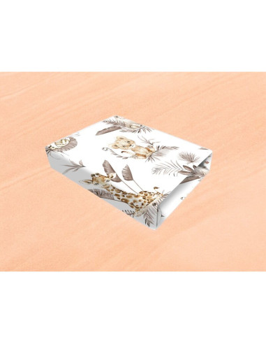 BN-6426972025751,Cearceaf cu elastic, MimiNu, Pentru patut co-sleeper, Luna, Dimensiune 84.5 x 50.5 cm, Din bumbac certificat Oe