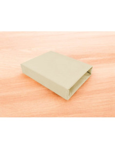 BN-6426972026093,Cearceaf cu elastic, MimiNu, Jerse, Pentru patut 140X70 cm, Material certificat Oeko Tex Standard 100, Nugat 2