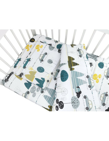 BN-6426972026253,Lenjerie patut cu 5 piese, MimiNu, Cu cearceaf 120x60 cm, Pilota, Pernuta, 2 aparatori, Din bumbac certificat O BN-6426972026253,Lenjerie patut cu 5 piese, MimiNu, Cu cearceaf 120x60 cm, Pilota, Pernuta, 2 aparatori, Din bumbac certificat O