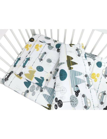 BN-6426972026253,Lenjerie patut cu 5 piese, MimiNu, Cu cearceaf 120x60 cm, Pilota, Pernuta, 2 aparatori, Din bumbac certificat O BN-6426972026253,Lenjerie patut cu 5 piese, MimiNu, Cu cearceaf 120x60 cm, Pilota, Pernuta, 2 aparatori, Din bumbac certificat O