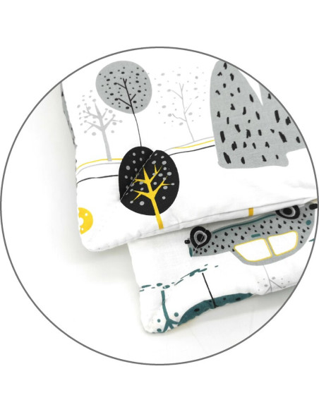 BN-6426972026253,Lenjerie patut cu 5 piese, MimiNu, Cu cearceaf 120x60 cm, Pilota, Pernuta, 2 aparatori, Din bumbac certificat O BN-6426972026253,Lenjerie patut cu 5 piese, MimiNu, Cu cearceaf 120x60 cm, Pilota, Pernuta, 2 aparatori, Din bumbac certificat O