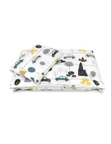 BN-6426972026253,Lenjerie patut cu 5 piese, MimiNu, Cu cearceaf 120x60 cm, Pilota, Pernuta, 2 aparatori, Din bumbac certificat O BN-6426972026253,Lenjerie patut cu 5 piese, MimiNu, Cu cearceaf 120x60 cm, Pilota, Pernuta, 2 aparatori, Din bumbac certificat O