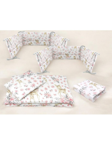 BN-6426972026260,Lenjerie patut cu 5 piese, MimiNu, Cu cearceaf 120x60 cm, Pilota, Pernuta, 2 aparatori, Din bumbac certificat O BN-6426972026260,Lenjerie patut cu 5 piese, MimiNu, Cu cearceaf 120x60 cm, Pilota, Pernuta, 2 aparatori, Din bumbac certificat O