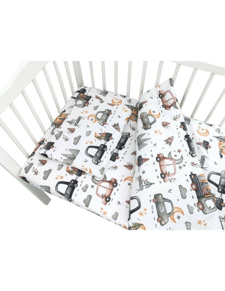 BN-6426972026277,Lenjerie patut cu 5 piese, MimiNu, Cu cearceaf 120x60 cm, Pilota, Pernuta, 2 aparatori, Din bumbac certificat O BN-6426972026277,Lenjerie patut cu 5 piese, MimiNu, Cu cearceaf 120x60 cm, Pilota, Pernuta, 2 aparatori, Din bumbac certificat O