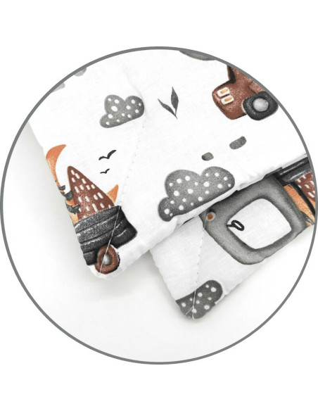 BN-6426972026277,Lenjerie patut cu 5 piese, MimiNu, Cu cearceaf 120x60 cm, Pilota, Pernuta, 2 aparatori, Din bumbac certificat O BN-6426972026277,Lenjerie patut cu 5 piese, MimiNu, Cu cearceaf 120x60 cm, Pilota, Pernuta, 2 aparatori, Din bumbac certificat O