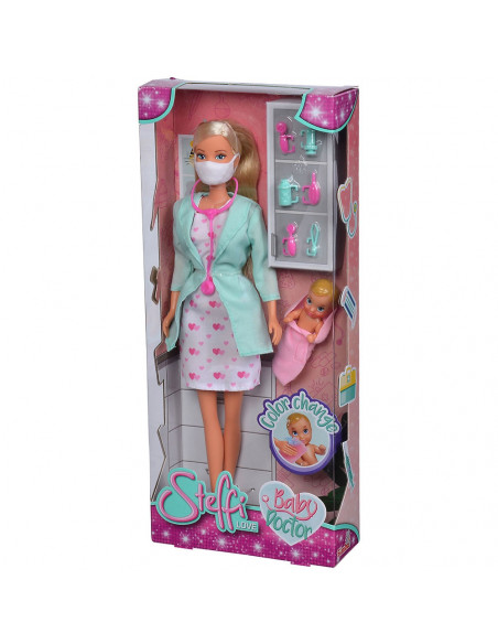 Papusa Simba Steffi Love Baby Doctor 29 cm cu