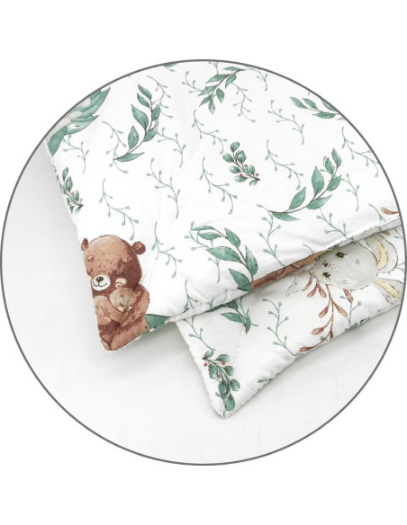 BN-6426972026284,Lenjerie patut cu 3 piese, MimiNu, Cu cearceaf 120x60 cm, Pilota, Pernuta, Din bumbac certificat Oeko Tex Stand