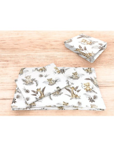 BN-6426972026291,Lenjerie patut cu 3 piese, MimiNu, Cu cearceaf 120x60 cm, Pilota, Pernuta, Din bumbac certificat Oeko Tex Stand 2