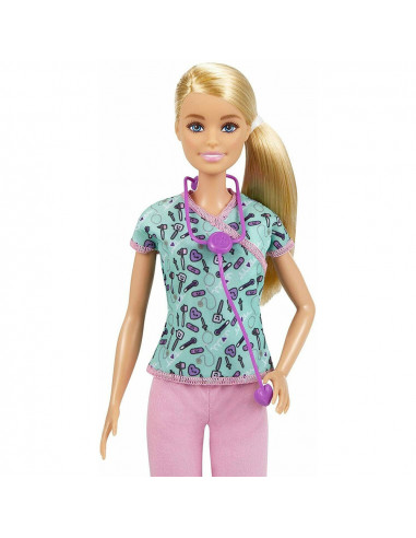 Papusa Barbie by Mattel Careers Asistenta medicala,MT-GTW39