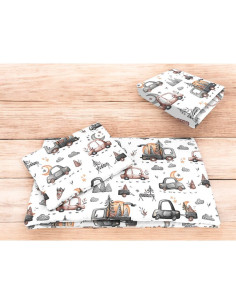 BN-6426972026345,Lenjerie patut cu 3 piese, MimiNu, Cu cearceaf 120x60 cm, Pilota, Pernuta, Din bumbac certificat Oeko Tex Stand 2