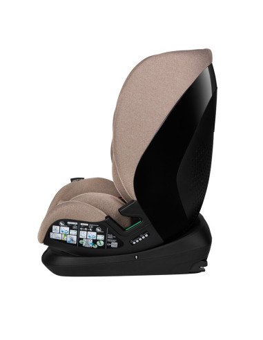 BN-LO-LAVENDER_I-SIZE_BEIGE_LATTE,Scaun auto, Lionelo, Lavender I-size, Isofix, Cu centura TopTether, Cu spatar inclinabil in 5 