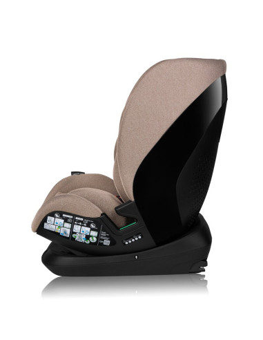 BN-LO-LAVENDER_I-SIZE_BEIGE_LATTE,Scaun auto, Lionelo, Lavender I-size, Isofix, Cu centura TopTether, Cu spatar inclinabil in 5 