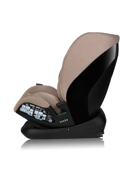 BN-LO-LAVENDER_I-SIZE_BEIGE_LATTE,Scaun auto, Lionelo, Lavender I-size, Isofix, Cu centura TopTether, Cu spatar inclinabil in 5 