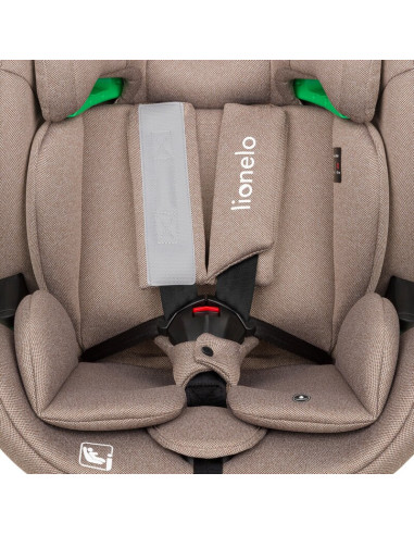 BN-LO-LAVENDER_I-SIZE_BEIGE_LATTE,Scaun auto, Lionelo, Lavender I-size, Isofix, Cu centura TopTether, Cu spatar inclinabil in 5 