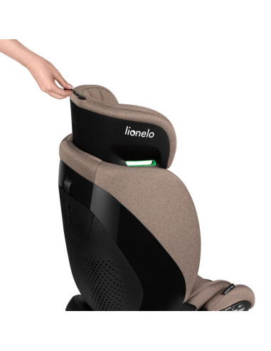 BN-LO-LAVENDER_I-SIZE_BEIGE_LATTE,Scaun auto, Lionelo, Lavender I-size, Isofix, Cu centura TopTether, Cu spatar inclinabil in 5 
