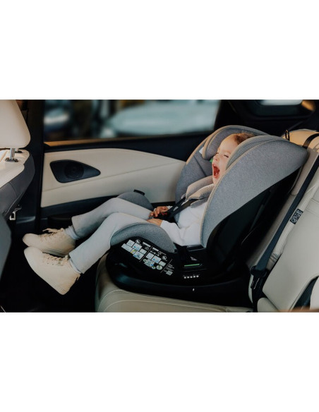BN-LO-LAVENDER_I-SIZE_BEIGE_LATTE,Scaun auto, Lionelo, Lavender I-size, Isofix, Cu centura TopTether, Cu spatar inclinabil in 5 