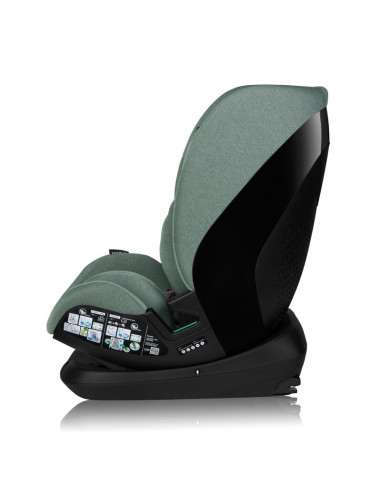 BN-LO-LAVENDER_I-SIZE_GREEN_PISTACHIO,Scaun auto, Lionelo, Lavender I-size, Isofix, Cu centura TopTether, Cu spatar inclinabil i