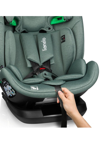 BN-LO-LAVENDER_I-SIZE_GREEN_PISTACHIO,Scaun auto, Lionelo, Lavender I-size, Isofix, Cu centura TopTether, Cu spatar inclinabil i