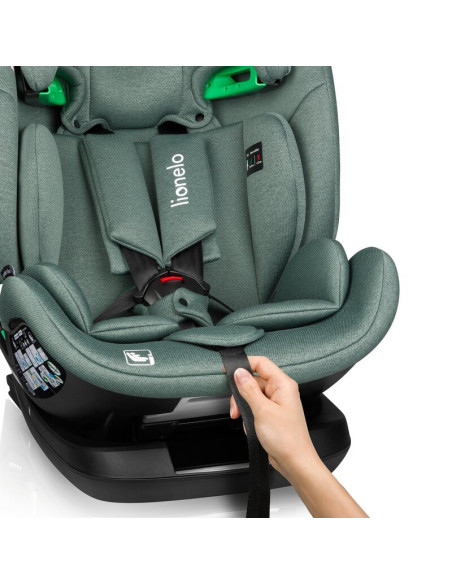 BN-LO-LAVENDER_I-SIZE_GREEN_PISTACHIO,Scaun auto, Lionelo, Lavender I-size, Isofix, Cu centura TopTether, Cu spatar inclinabil i