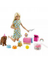 Set Barbie by Mattel Puppy Party cu papusa si accesorii,MT-GXV75