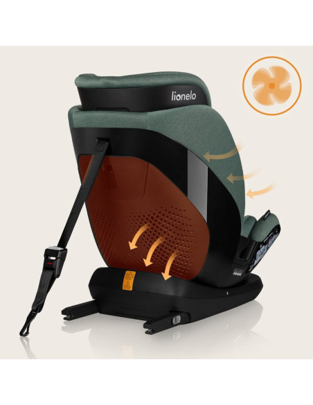 BN-LO-LAVENDER_I-SIZE_GREEN_PISTACHIO,Scaun auto, Lionelo, Lavender I-size, Isofix, Cu centura TopTether, Cu spatar inclinabil i